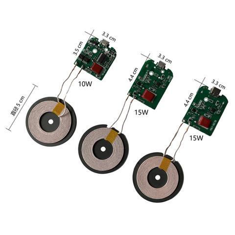 10W/15W Power Fast Charge Wireless Charging Module Transmitter Coil circuit board dc 5V 2A 9V 2A 7.5W 5W Universal QI ► Photo 1/3