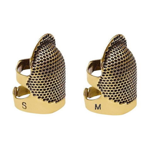 2 PC Antique Metal Finger Protector Th2 PC Sewing Accessories Antique Metal Finger Protector Thimble Ring Handworking ThimAA7655 ► Photo 1/5
