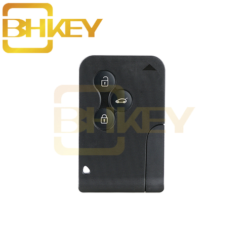 BHKEY 3Buttons Smart Remote Car key Case  For Renault Clio Logan Megane 2 3 Koleos Scenic Card Case Black Car Key Fob shell ► Photo 1/5