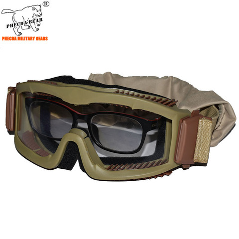 military goggle anti-uv400 camping goggle anti-fog motorcycle goggle tactical goggle anti-impact army goggle ballistic goggles ► Photo 1/6