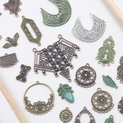 10pcs Antique Bronze Metal Chandelier Connectors Pendant Bails Wholesale lot for Jewelry Making DIY Dangle Earring Findings ► Photo 1/3