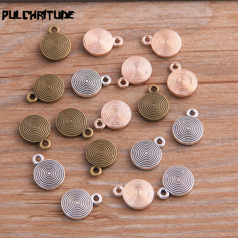 30PCS 9*12mm New Product Three Color MINI Round Circle Charms Pendant Jewelry Metal Alloy Jewelry Marking ► Photo 1/4