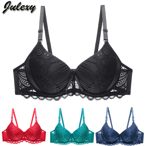 Julexy B C Cup brasieres underwear push up women bra lace Solid bralette soutien gorge femme ► Photo 1/6