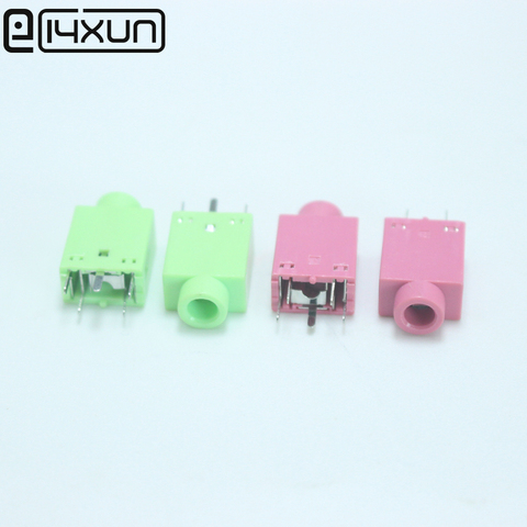 4pcs 3.5mm Female Audio Connector 5 Pin DIP Headphone Jack Socket PJ-358 Pink Green Black ► Photo 1/5