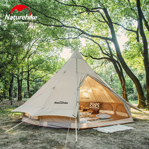 Naturehike Glamping Outdoor Multi-Person(5-8 person) Camping hiking 12.3 Cotton Pyramid Large Tent ► Photo 1/1