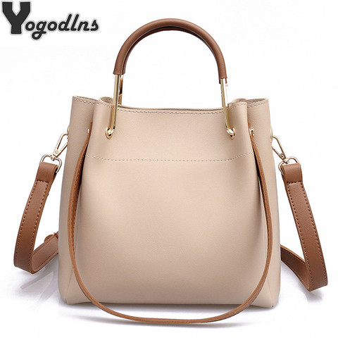 Simple Bucket Bag Women Leisure Single Shoulder Bags for Female Top-Handle Hand Totes High Quality Crossbody Bags Pack Purse ► Photo 1/6