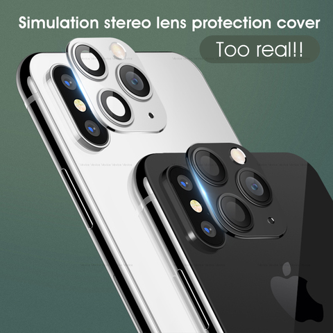 Buy Online Camera Lens Seconds Change Cover For Iphone 11 Pro Max Metal Fake Sticker Camera Ring For Iphone X Xs Xr Xs Max Lens Protector Alitools