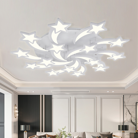 LED chandelier modern star chandelier living room bedroom lighting remote control and mobile APP control ► Photo 1/6