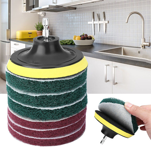 8Pcs Electric Drill Brush Scrub Pads Grout Power Drills Scrubber Cleaning Brush Tub Cleaner Tools Kit Dusty Brush ► Photo 1/6