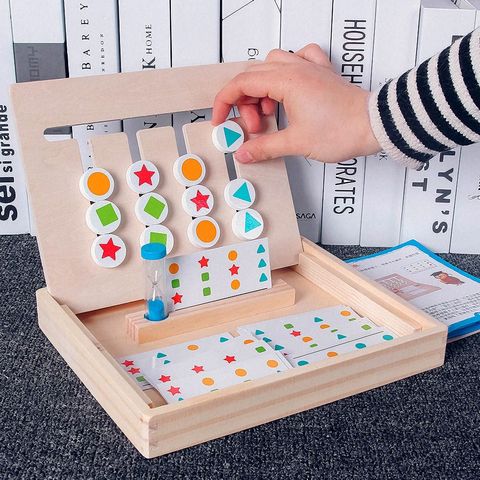 Children Wooden Games Puzzle Teaching Aids Montessori Early Educational Shape Color Matching Toy Logical Thinking Training Toy ► Photo 1/6