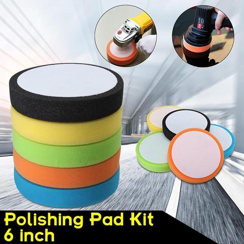 6 Inch 150mm Soft Flat Sponge Buffer Polishing Pad Kit for Auto Car Polisher Polishing Disc Auto Accessories ► Photo 1/6