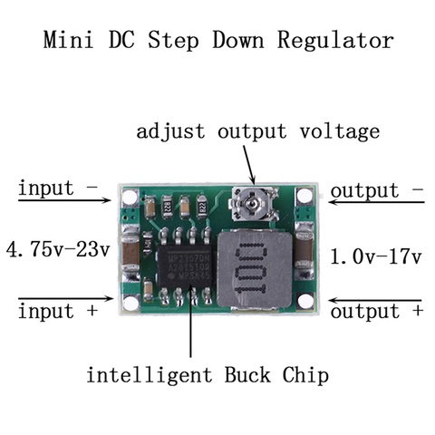 1PCS 3A MINI DC-DC STEP DOWN CONVERTER VOLT REGULATOR 5V-23V TO 3.3V 6V 9V 12V ► Photo 1/6