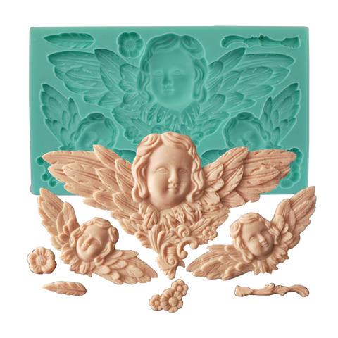 Angel silicone cake mold fondant molds cake decorating tools chocolate gumpaste mold fondant tools soap mold ► Photo 1/3