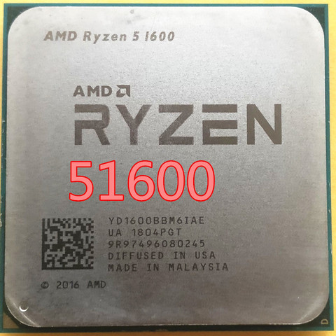 AMD Ryzen 5 1600 Processor 3.2GHz Six-Core Twelve Thread 65W R5 1600 CPU Socket AM4  5  1600 ► Photo 1/1