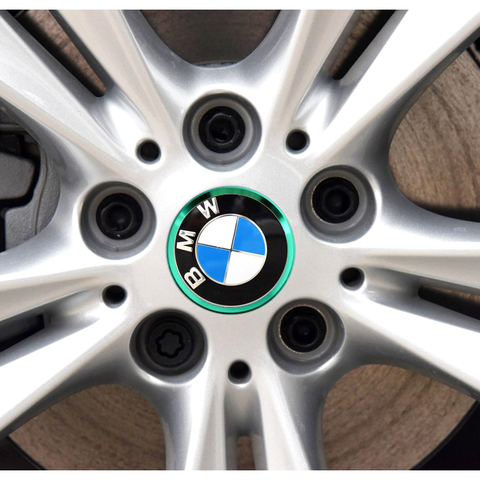 4pcs Car modified wheel hub decorative Circle Colorful aluminum alloy ring sticker for BMW M E90 E91 E92 E93 M3 E60 car styling ► Photo 1/5