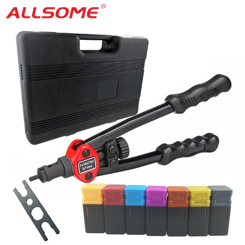 ALLSOME Rivet Nut Guns Auto Riveter Tool BT-606 Riveter Nut tool Hand Insert Rivet Nut Tool Manual Mandrels 6-32 8-32 BT-605 ► Photo 1/6