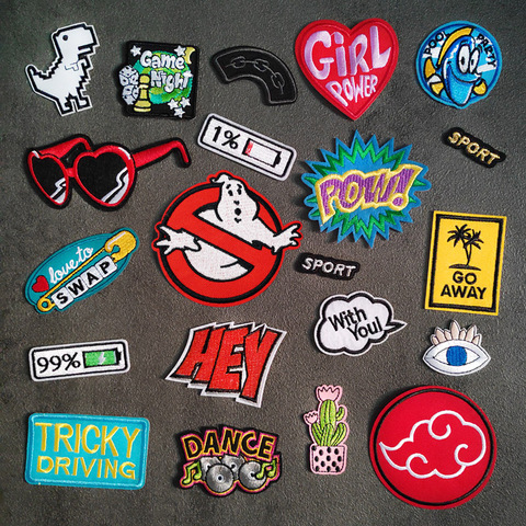 SUNGLASSES POW DIY Patches Embroidery Badge Applique Clothes Ironing Clothing Sewing Supplies Decorative Badges EYE HEY Patch ► Photo 1/6