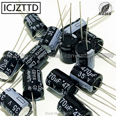 10pcs/bag new 6.3V 10V  1500UF 16V 1000UF 35V 470UF 100V 47UF 400V 6.8UF 400V 10UF 10*13mm 10mm13mm 13x10mm  Capacitor DIP-2 ► Photo 1/2