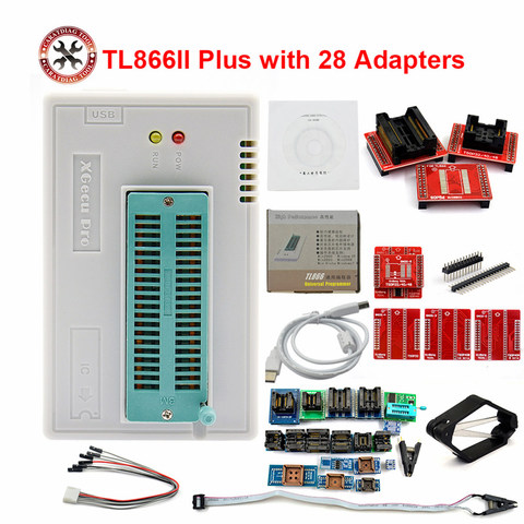 2022 Newest Original V9.16 TL866II Plus Universal Programmer+Full  Adapters+SOP8 IC Clip High speed Flash EPROM Programmer ► Photo 1/6