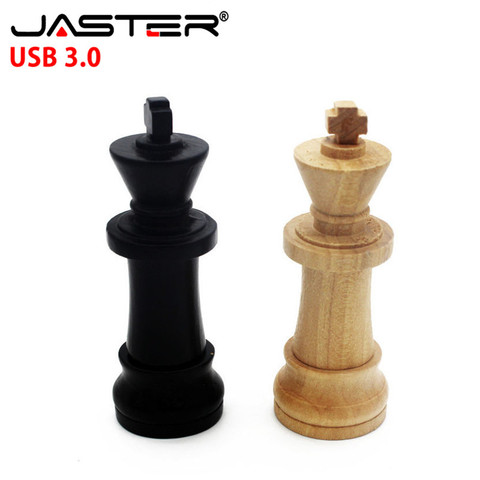 JASTER  3.0 Wooden International chess USB Flash Drive Pendrive maple chess Memory Stick pen drive 4GB 8GB 16GB 32GB usb 3.0 ► Photo 1/6