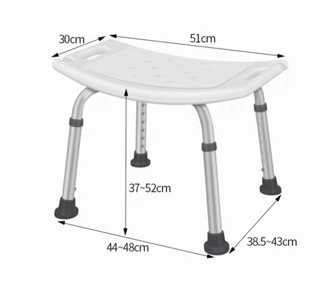 Non Slip Bath Seat Height Adjustable Shower Chair Stool Older Pregnancy Child Disabled Home Chair Bathroom Toilet Easy Clean ► Photo 1/6
