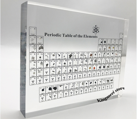 Large Stock Acrylic  Periodic Table  Chemical Periodic Table Acrylic Crystal Physical Periodic Table Gifts  Real Elements inside ► Photo 1/6