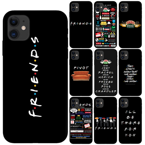 Central Perk Coffee Friends TV Show Soft Case For iPhone 11 12 Pro X XS Max XR 6 6S 7 8 Plus 5S SE SE2 2022 Silicone Black Cover ► Photo 1/6