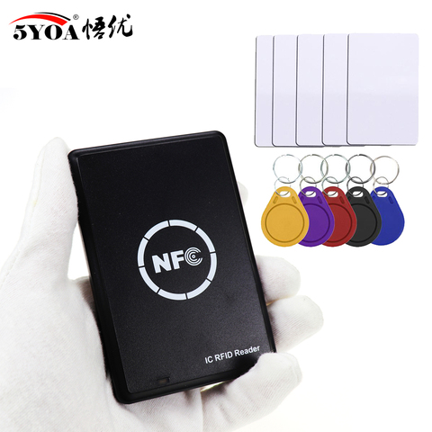 NFC Smart Card Reader Writer RFID Copier Duplicator 13.56MHz USB Programmer Key fobs Card IC UID S50 MF ISO14443A Tag ► Photo 1/6