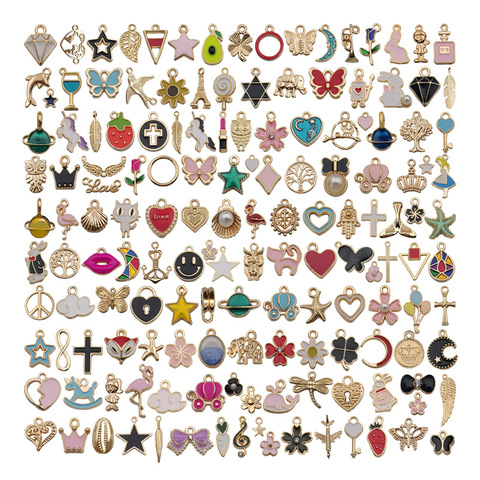 10/20Pcs Mixed Cartoon Animal Unicorn Tree Enamel Charms Beads For Jewelry Making Diy Earrings Neacklace Bracelet Accessaries ► Photo 1/6