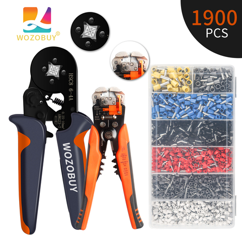 Electrician Crimping Tool Kit - Multifunctional Wire Stripper Set HSC8 6-6/6-4 Pliers For Tube Terminal 1900pcs/box wire pliers ► Photo 1/6