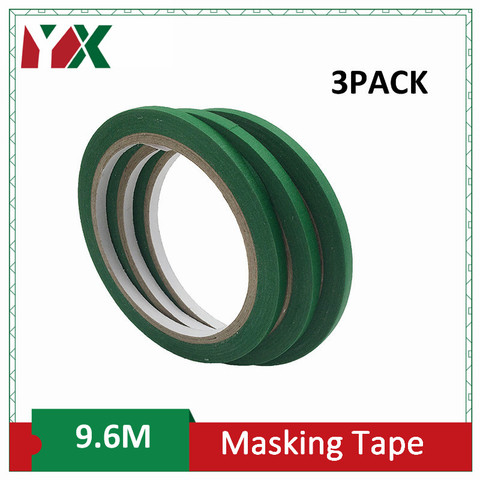 3Pack Masking Tape No Residue Spray Crepe Paper Rubber Adhesive Painters Masking Tape 9.6Meter Length ► Photo 1/3