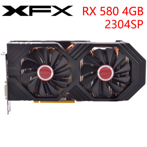 XFX Video Card RX 580 4GB 256Bit GDDR5 Graphics Cards for AMD RX 500 series VGA Cards  RX580 Used DisplayPort HDMI 570 ► Photo 1/4