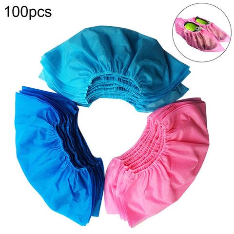 100pcs Disposable Shoe Cover Dustproof Non-slip Dhoe Cover Children Students Adult Non-woven Shoe Cover Household Foot Cover ► Photo 1/6