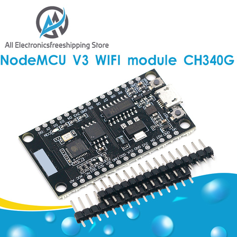 NodeMCU V3 Lua WIFI module integration of ESP8266 + extra memory 32M Flash, USB-serial CH340G ► Photo 1/6