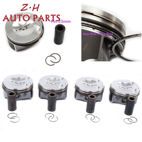 NEW EA888 Modified Engine Piston & ATG Piston Ring Kit 06K 107 065 T For VW Passat Tiguan Golf Audi A3 A4 Q5 TT 2.0TFSI Pin 23mm ► Photo 1/6
