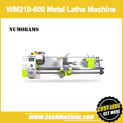 NUMOBAMS WM210-600 800W Brushless Motor Lathe/MT5 spindle+125mm chuck with 600mm working length Lathe Machine ► Photo 1/6