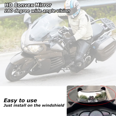 180 Degree Safety HD Rearview Mirror Gives Full Rear View mirrors for KAWASAKI Ninja 1000 ER 6F Z1000SX Versys 650 1000 GTR1400 ► Photo 1/6