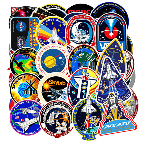 45PCS Outer Space Shuttle Graffiti Stickers DIY Car Bike Travel Luggage Phone Guitar Laptop Waterproof PVC Cool Stickers for Kid ► Photo 1/6