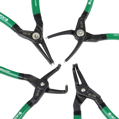 LAOA 7 Inch Circlip Plier Shaft Clamp Ring Pliers Retainer Pliers by Curved Straight Tip External/internal Type ► Photo 1/6