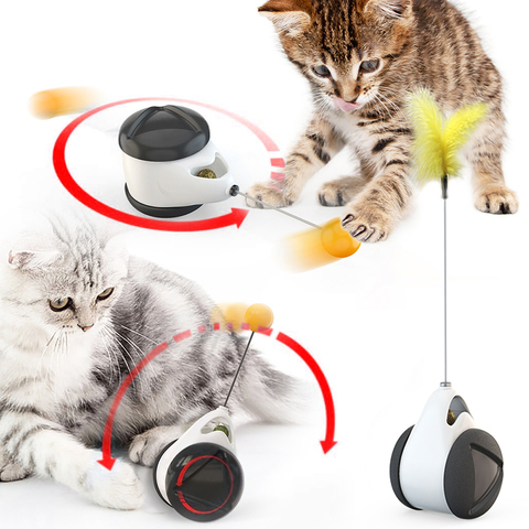 Tumbler Swing Toys for Cats Kitten Interactive Balance Car Cat Chasing Toy With Catnip Funny Pet Products for Dropshipping ► Photo 1/6