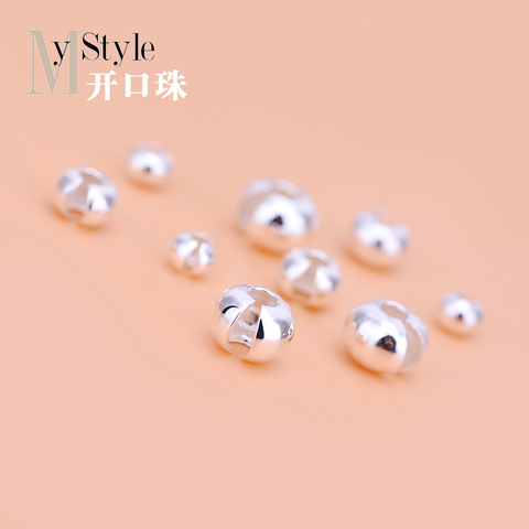 10PCS S925 pure silver open bead open bead buckle positioning bead crescent buckle buckle string bead accessories ► Photo 1/6