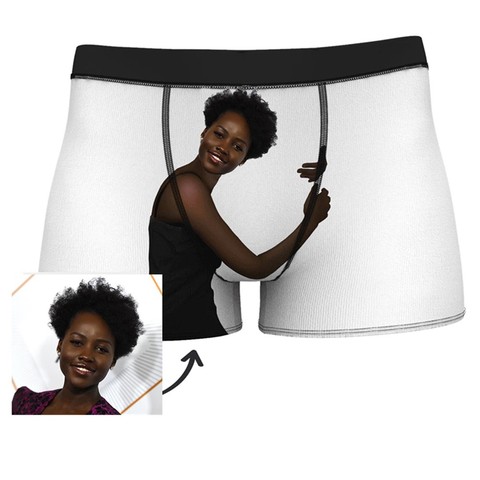 personalize funny Photo Man Boxer Shorts On Body Dark skin, girlfriend photo men boxers Christmas valentine's day husband gifts ► Photo 1/6