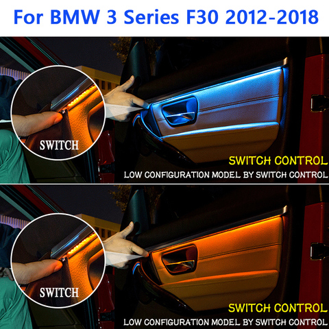Car interior light for bmw f30 car neon interior door ambient lights decorative lighting tuning car universal new & high quality ► Photo 1/6