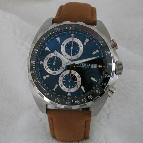 Hot sale sports mens watch quartz Japanese VK chronograph watch ceramic bezel with silver steel case man wristwatch A116 ► Photo 1/6