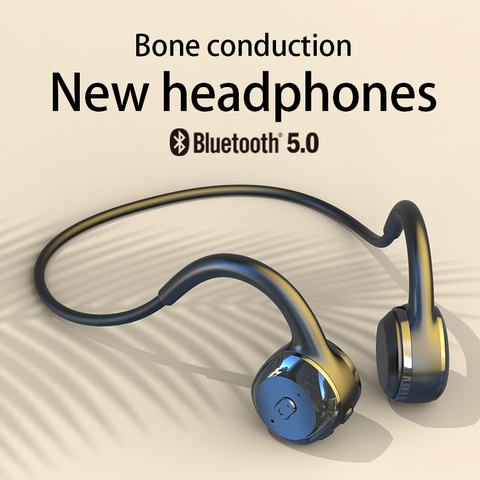For Xiaomi Huawei Apple Wireless Earphone Bone Conduction Bluetooth Stereo Waterproof Earphone Audio Mp3 with Music Microphone ► Photo 1/6