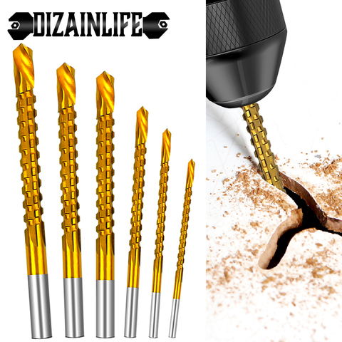 6pcs/lot Cobalt Drill Bit Set Spiral Screw Metric Composite Tap Drill Bit Tap Twist Drill Bit Set for Cutting Drilling Polishing ► Photo 1/6