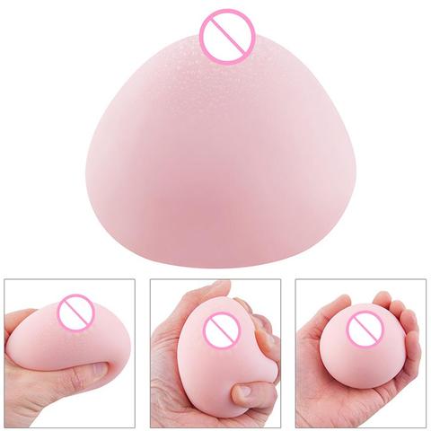 Artificial Single Fake Breast Hole False Boob Male Masturbation Ball Sex Toy Stress Relief Soft with Hole False Breast ► Photo 1/6