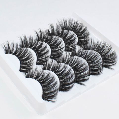 5Pairs 3D Mink Hair False Eyelashes Natural Long Eye Lashes Wispy Makeup Beauty Lashes Extension Eyelashes Thick Fake Eyelash ► Photo 1/6