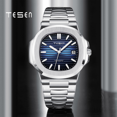 TESEN Men Luxury Brand Sports Watches Male Military Automatic Mechanical Watches steel luminous hand patek watch AAA nautilus ► Photo 1/6