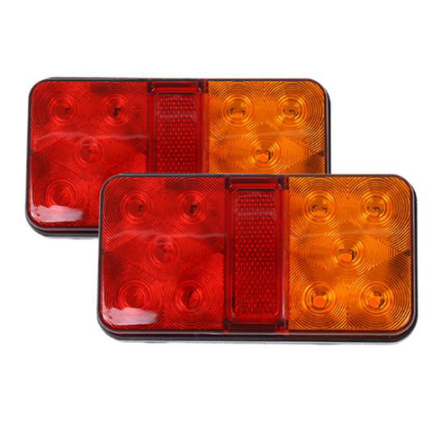 12V 2W 10 LED Truck Car Trailer Rear Tail Light Stop Indicator Lamp Taillight Turn Signal Lamp ► Photo 1/4